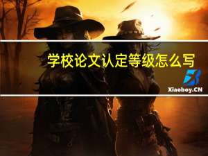学校论文认定等级怎么写