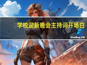 学校迎新晚会主持词开场白