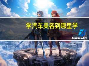 学汽车美容到哪里学