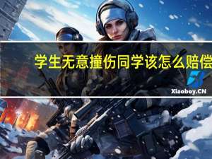 学生无意撞伤同学该怎么赔偿