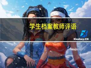 学生档案教师评语