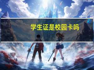 学生证是校园卡吗