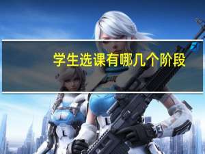 学生选课有哪几个阶段