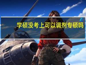 学硕没考上可以调剂专硕吗