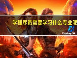学程序员需要学习什么专业呢