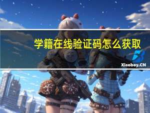 学籍在线验证码怎么获取