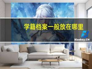学籍档案一般放在哪里