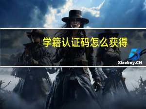 学籍认证码怎么获得