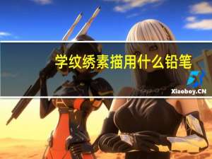 学纹绣素描用什么铅笔