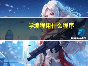 学编程用什么程序