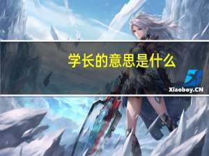 学长的意思是什么