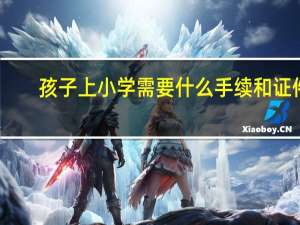 孩子上小学需要什么手续和证件