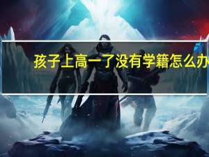 孩子上高一了没有学籍怎么办
