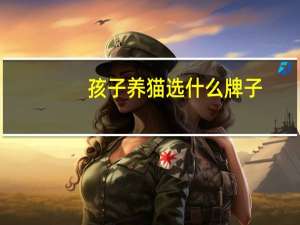 孩子养猫选什么牌子