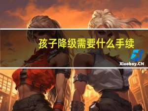 孩子降级需要什么手续