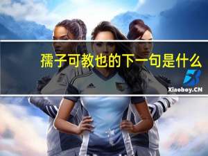 孺子可教也的下一句是什么
