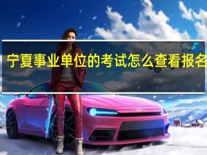 宁夏事业单位的考试怎么查看报名人数