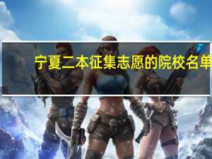 宁夏二本征集志愿的院校名单