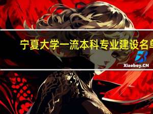 宁夏大学一流本科专业建设名单