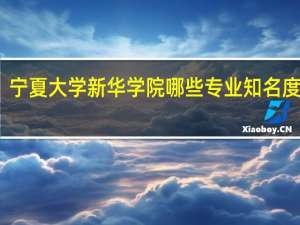 宁夏大学新华学院哪些专业知名度很高