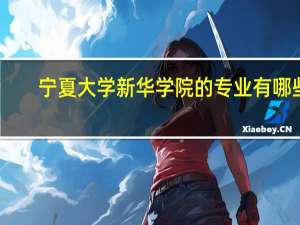 宁夏大学新华学院的专业有哪些
