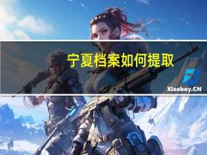 宁夏档案如何提取