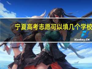 宁夏高考志愿可以填几个学校