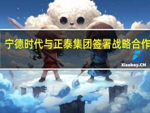 宁德时代与正泰集团签署战略合作协议