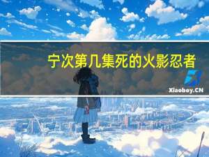 宁次第几集死的火影忍者（宁次第几集死的）