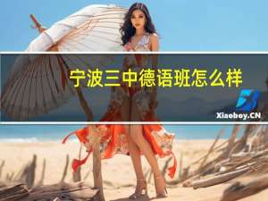宁波三中德语班怎么样