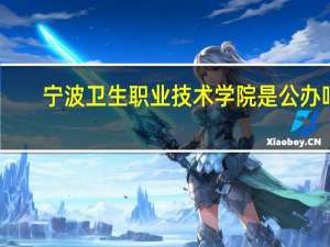 宁波卫生职业技术学院是公办吗