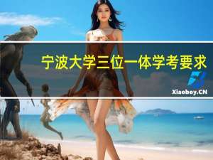 宁波大学三位一体学考要求