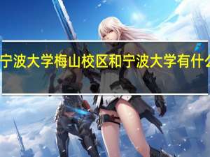 宁波大学梅山校区和宁波大学有什么关系