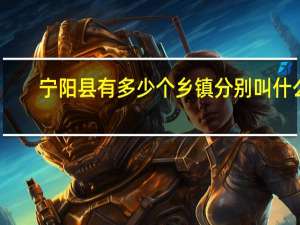 宁阳县有多少个乡镇分别叫什么