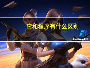 它和程序有什么区别