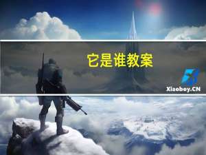 它是谁教案