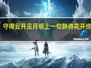 守得云开见月明上一句静待花开终有时（守得云开见月明上一句）