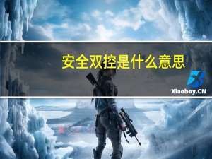 安全双控是什么意思