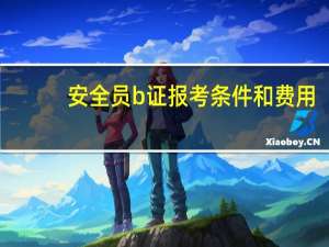 安全员b证报考条件和费用