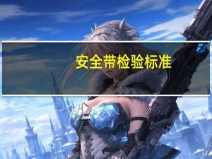 安全带检验标准