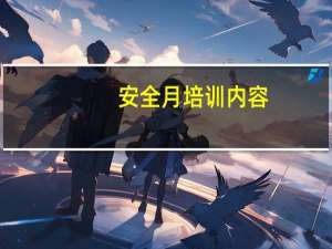 安全月培训内容