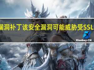 安全漏洞补丁该安全漏洞可能威胁受SSL保护的网站