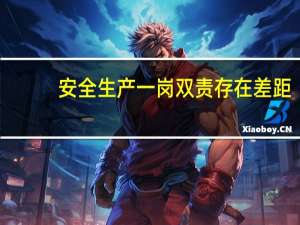 安全生产一岗双责存在差距（安全生产一岗双责 党政同责）