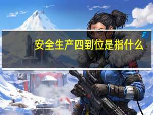 安全生产四到位是指什么