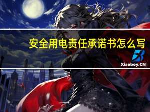 安全用电责任承诺书怎么写