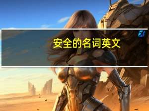 安全的名词英文