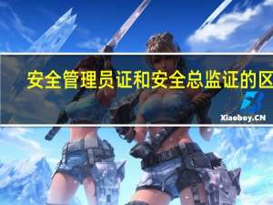 安全管理员证和安全总监证的区别
