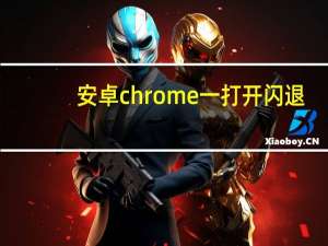 安卓chrome一打开闪退