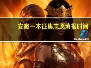 安徽一本征集志愿填报时间