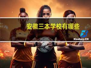 安徽三本学校有哪些
